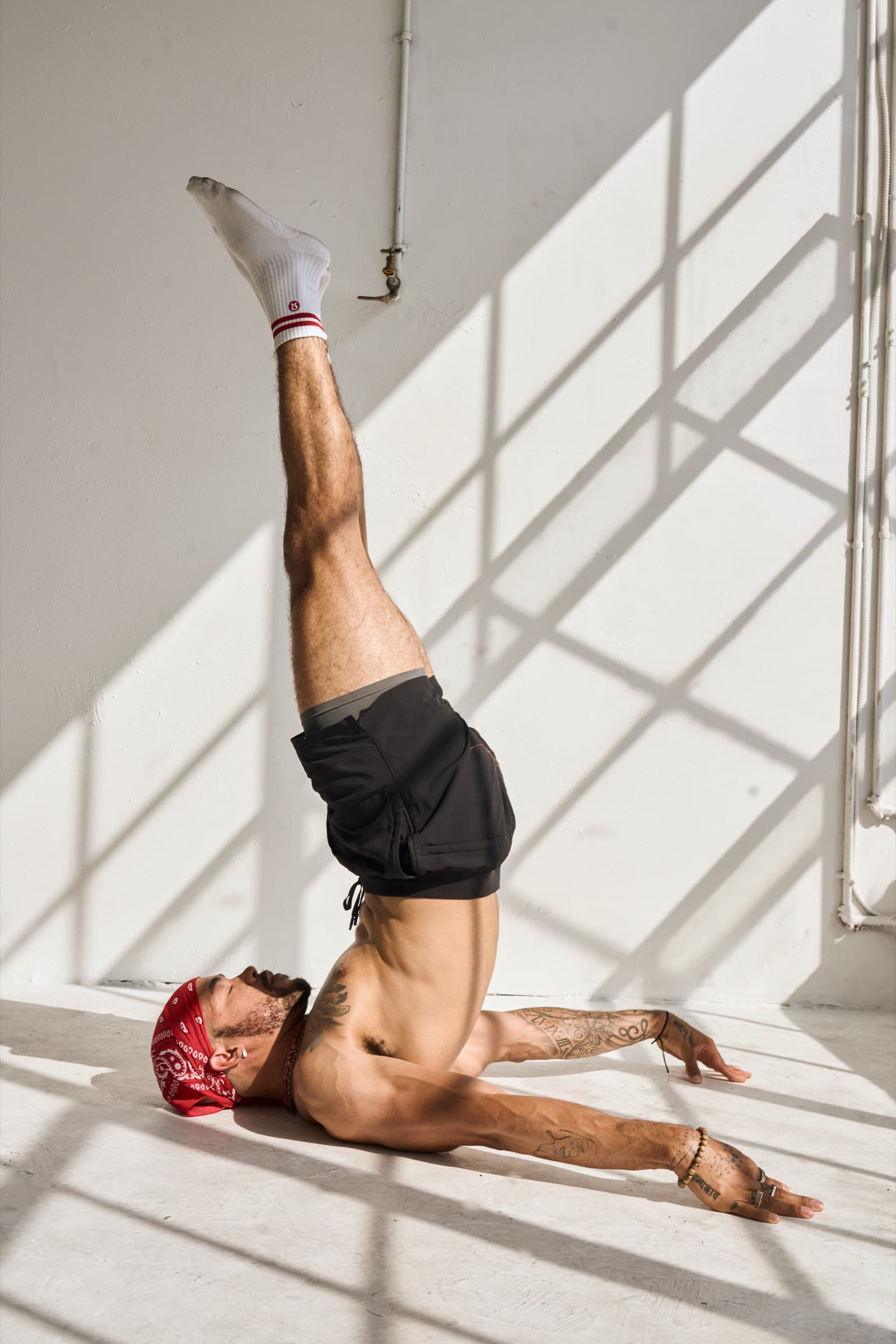 Greg in an inversion pose